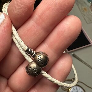 Pandora White Braided Bracelet
